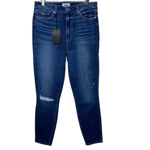 Paige | NWT Margot High Rise Skinny Ankle Distressed Jeans Size 31